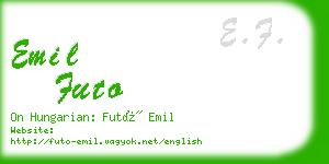 emil futo business card